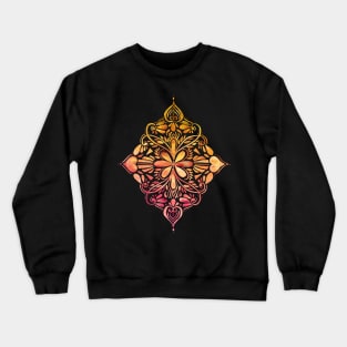 Sunset Art Nouveau Watercolor Doodle Crewneck Sweatshirt